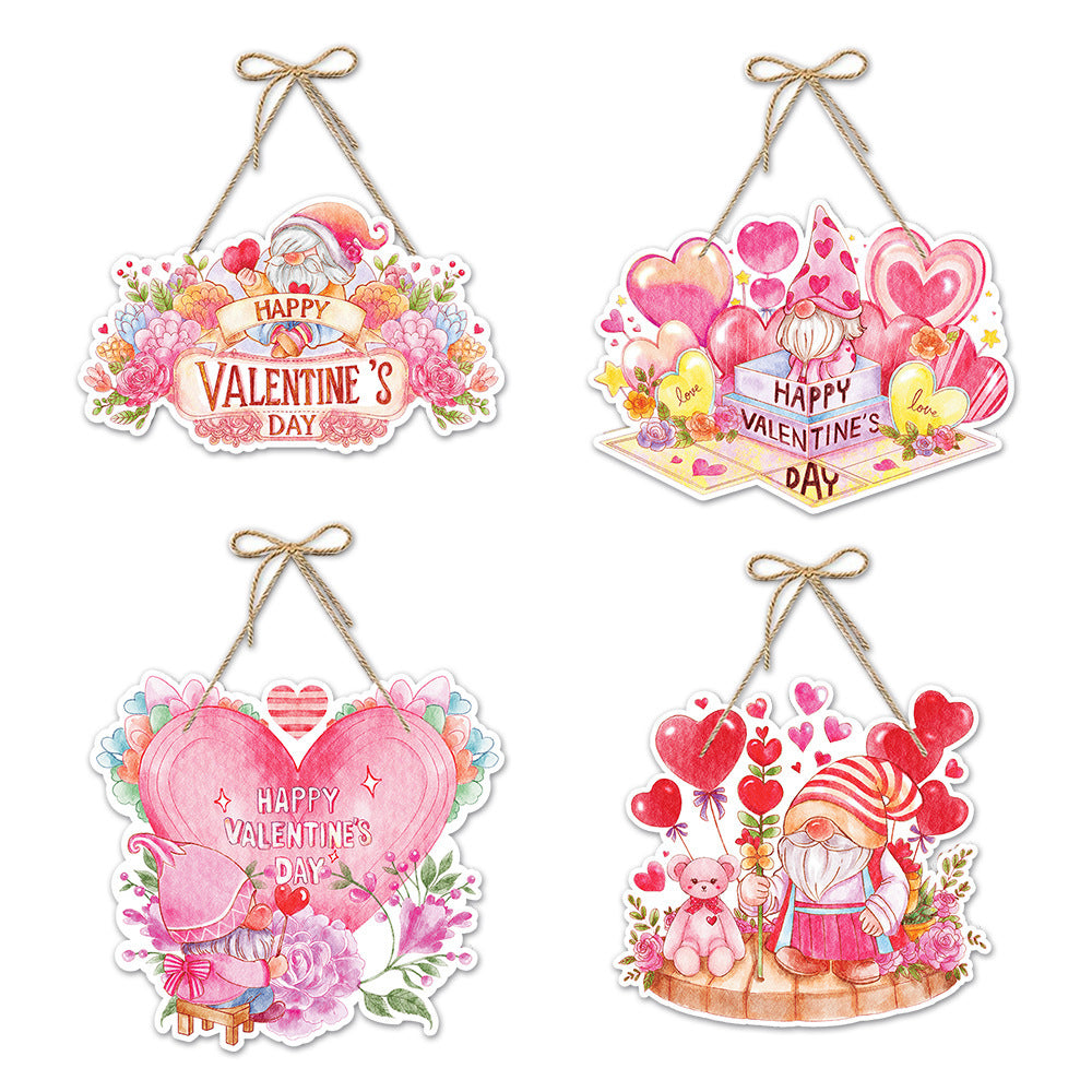 Valentine's Day Decorative Gift Garland Paper Door Hangers