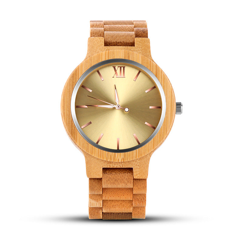 Wooden quartz watch