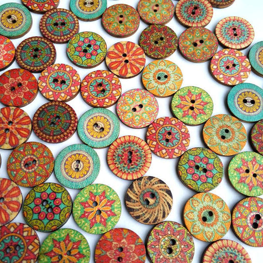 20mm laser cut wooden wood chip wooden buttons