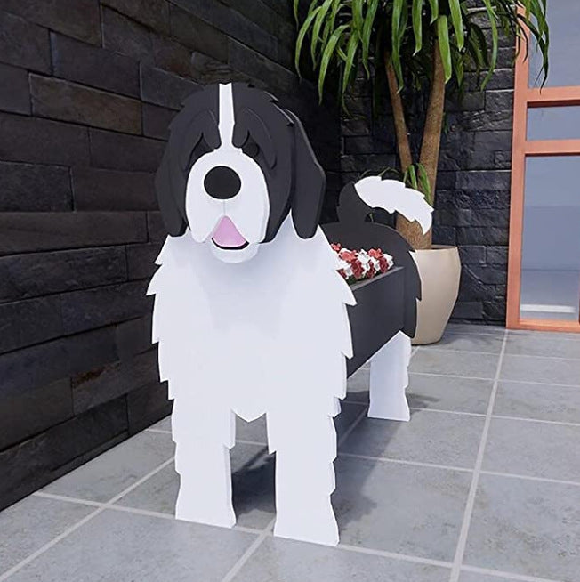 Dog Keeper Flower Pot Pet Potted Garden Decoration