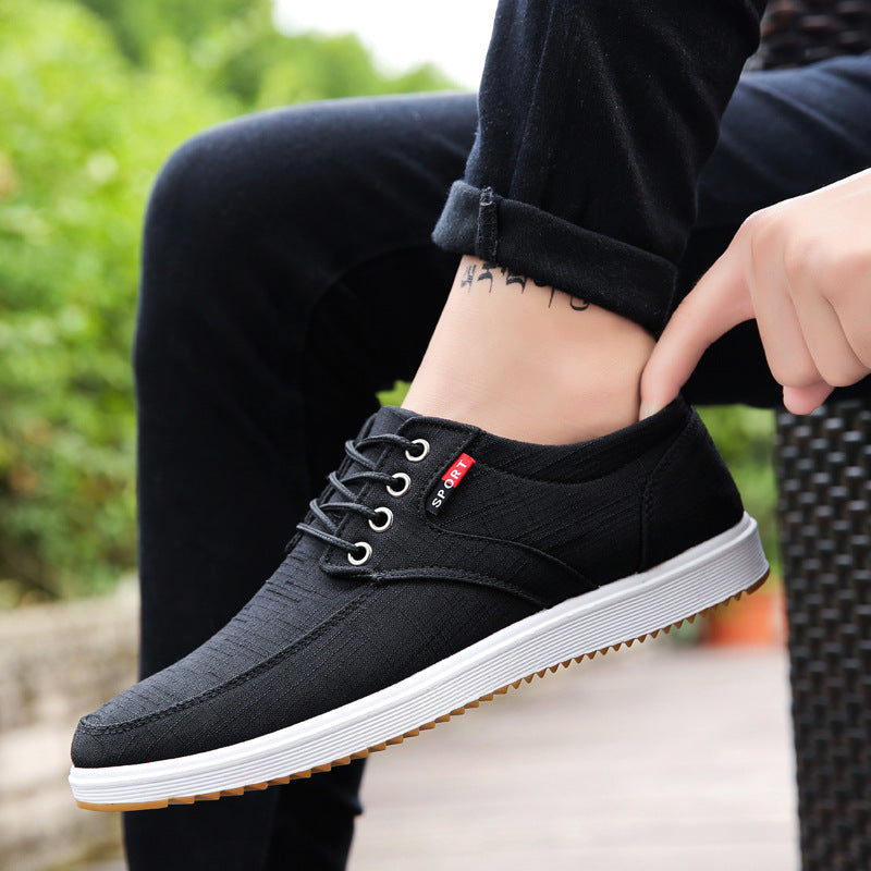 Canvas shoe lace up low