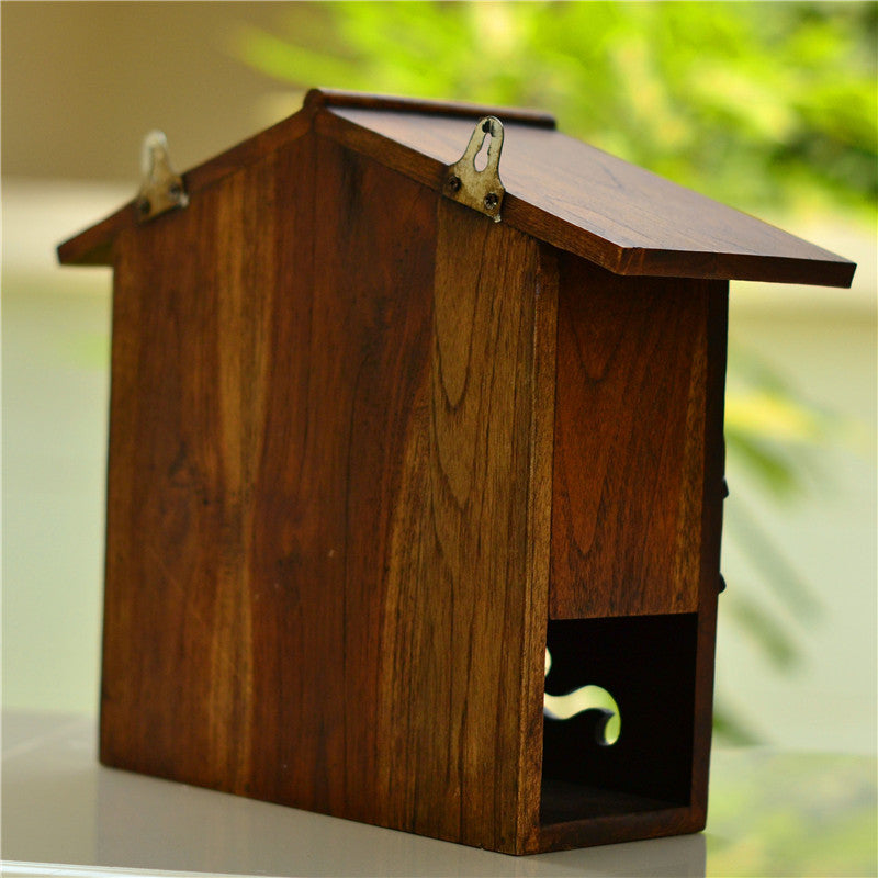 Gardening Creative Solid Wood Wood Carving Letter Box