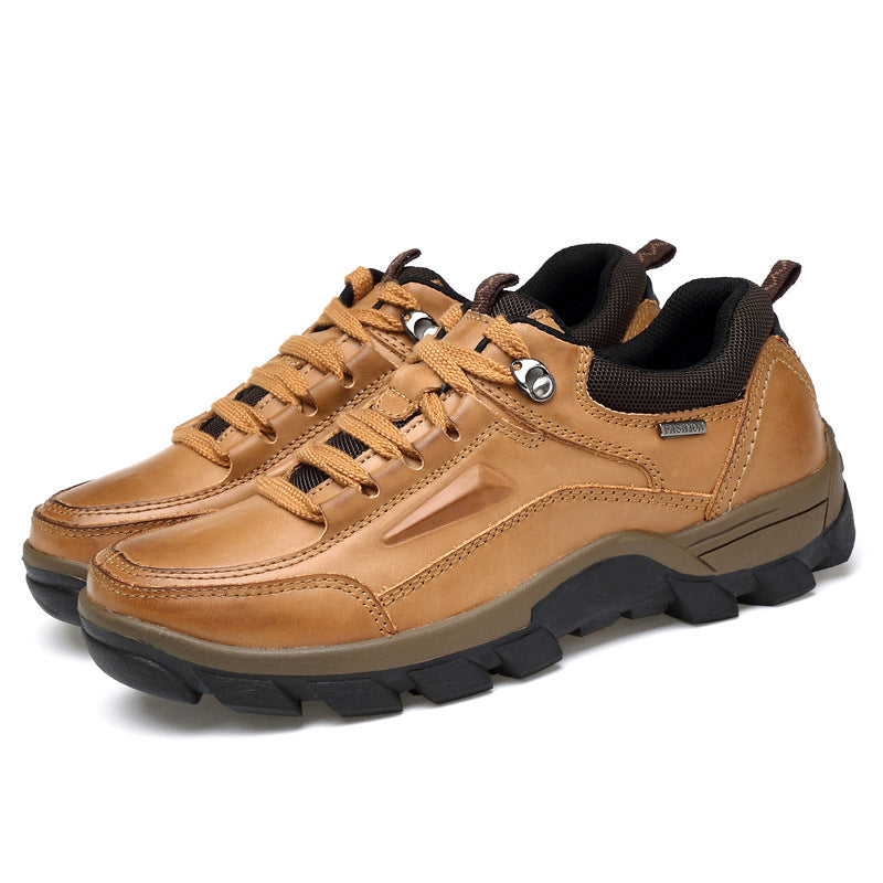 First coat cowhide outdoor hiking shoes