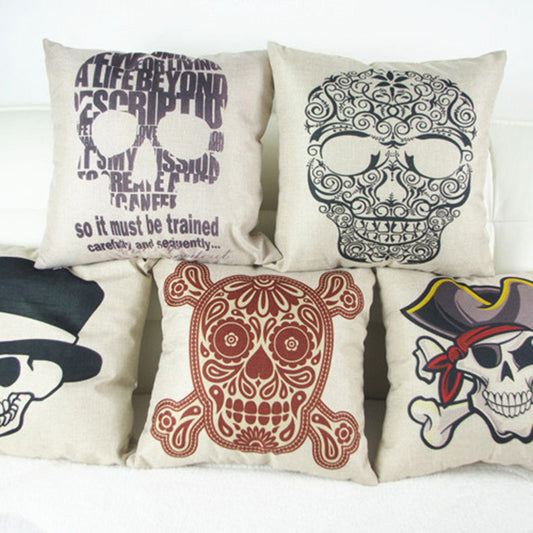 Sofa Home Fabric Skull Pillow