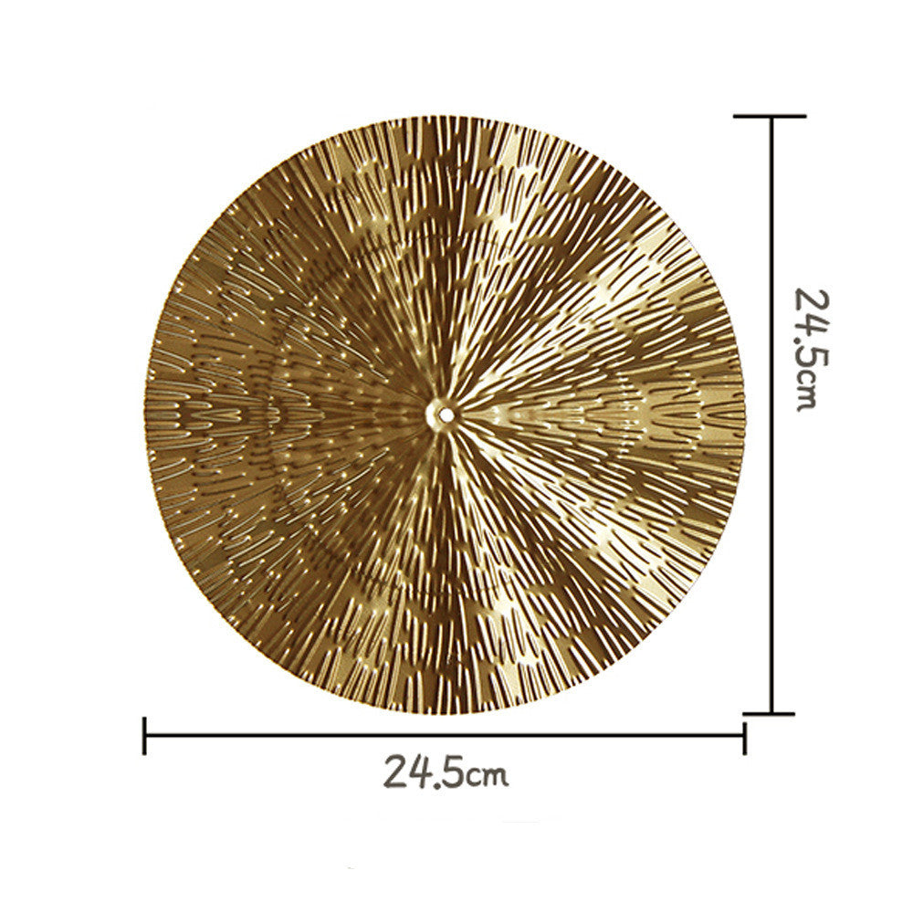 Golden Disc Wrought Iron Wall Hanging Room