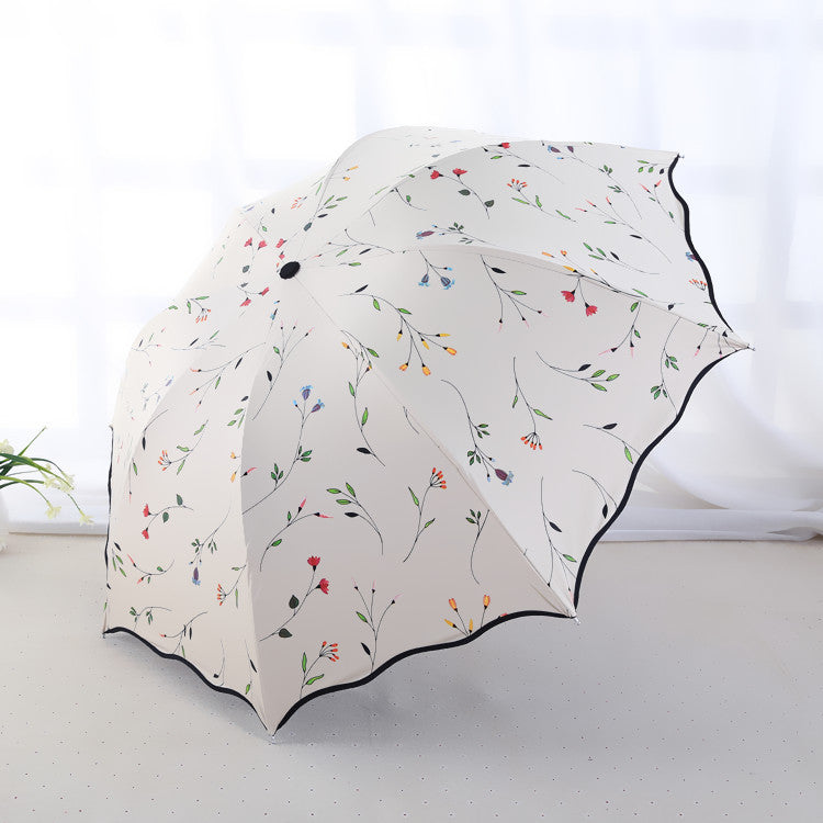 Dual-purpose folding vinyl umbrella