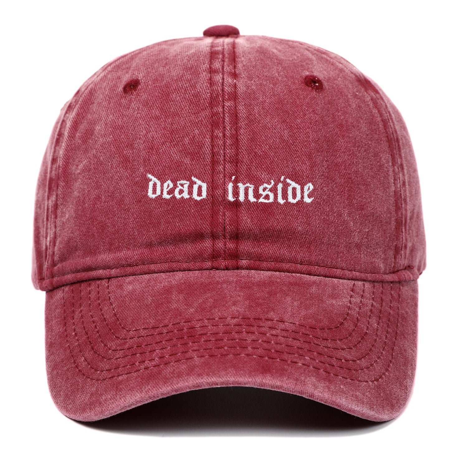 Dead Inside Embroidered Baseball Cap Cotton