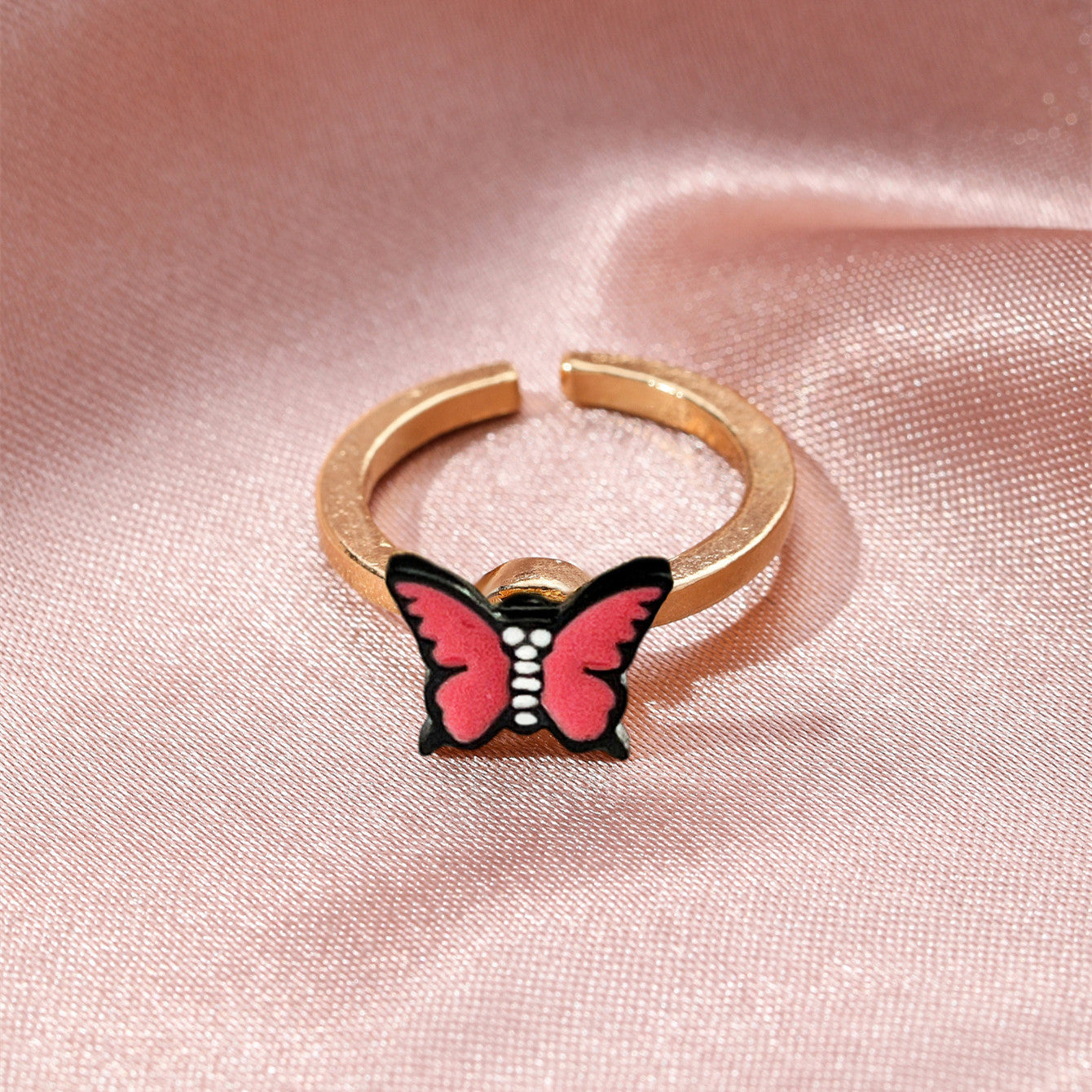 Fashion Sweet Butterfly Love Spinning Ring