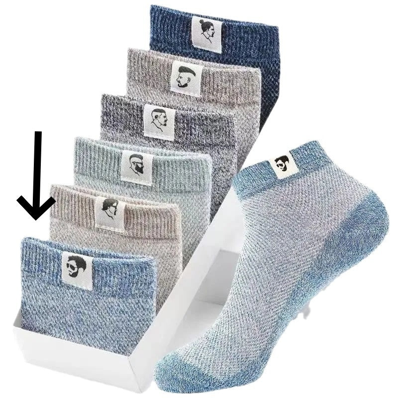 Socks Men's Cotton Summer Thin Deodorant And Sweat-absorbing