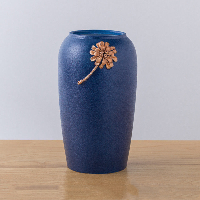 Blue ceramic vase