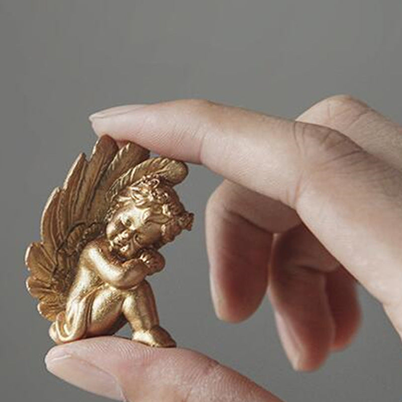 Golden resin angel crafts