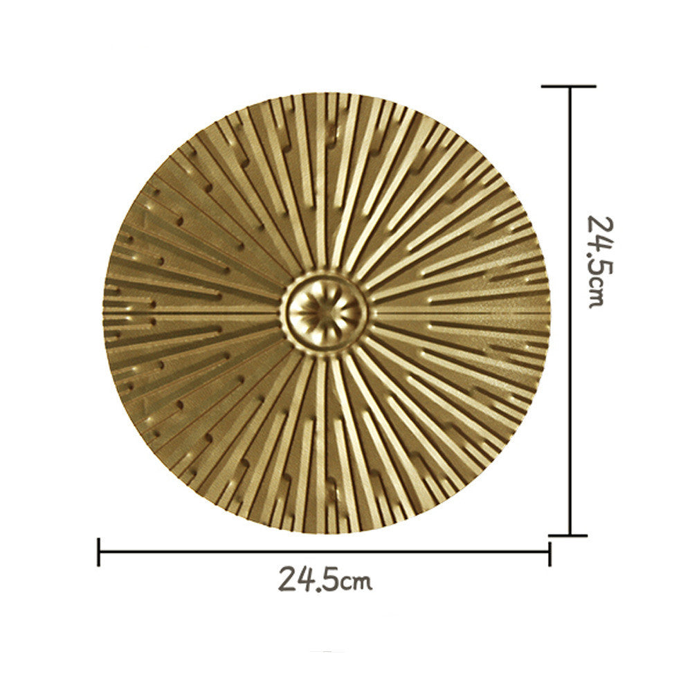 Golden Disc Wrought Iron Wall Hanging Room