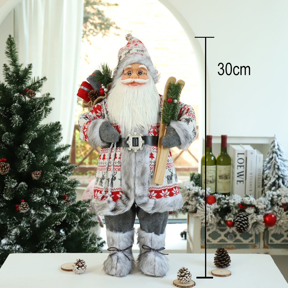 Christmas Decoration Supplies Fabric Santa Claus Doll Props Ornaments