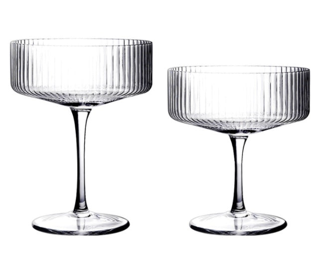 Light Luxury Vertical Striped Cocktail Glass