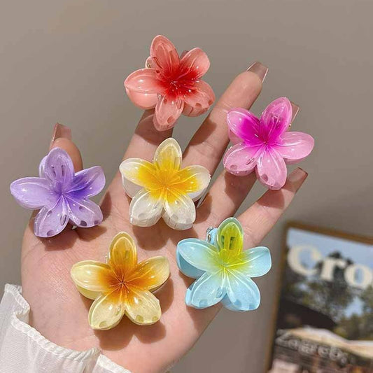 4cm Sweet Girl Plumeria Rubra Barrettes Female