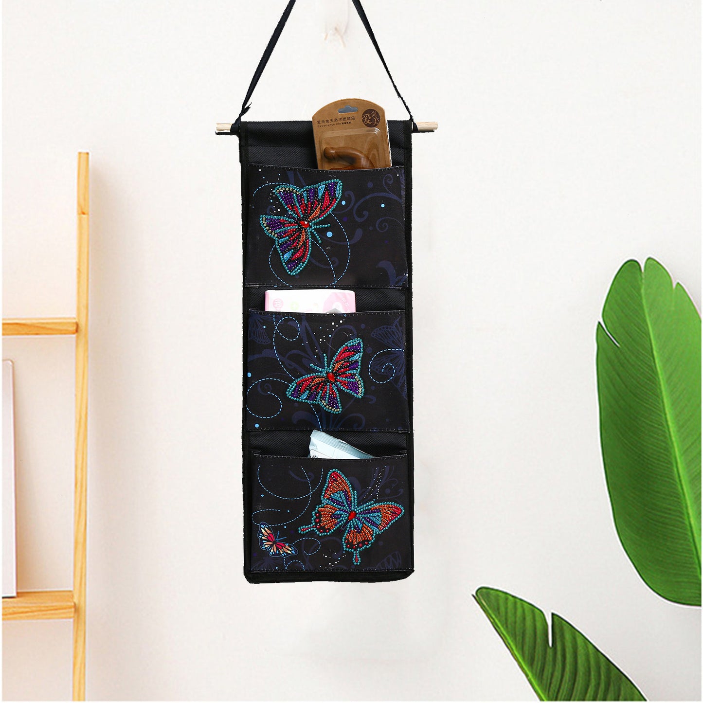 Craft Hanging Storage Bag Stick-on Crystals Painting Diamond Cross