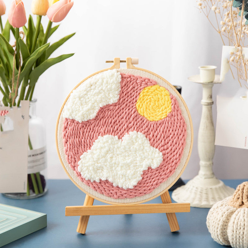 Beginners Wool Poke Embroidery Handmade Creative Material Package