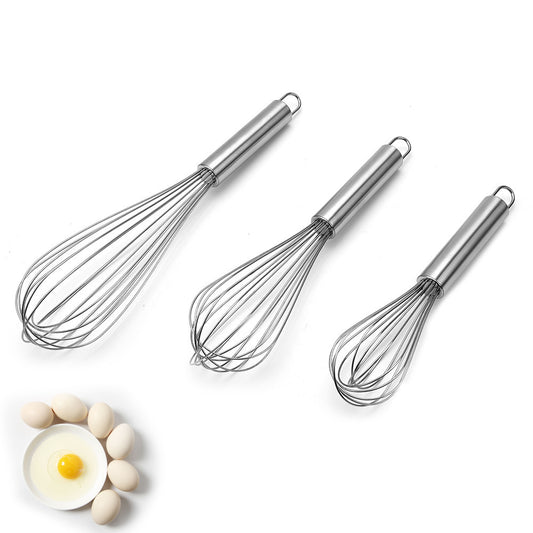 10 Inch Stainless Steel Manual Egg Beater Household Small Stirring Rod