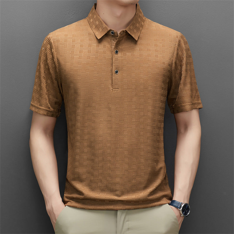 Polo Shirt Men's Summer Middle-aged Lapel Fashion Casual