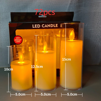 Electric Candle Lamp Led Simulation With Cup Home Decor