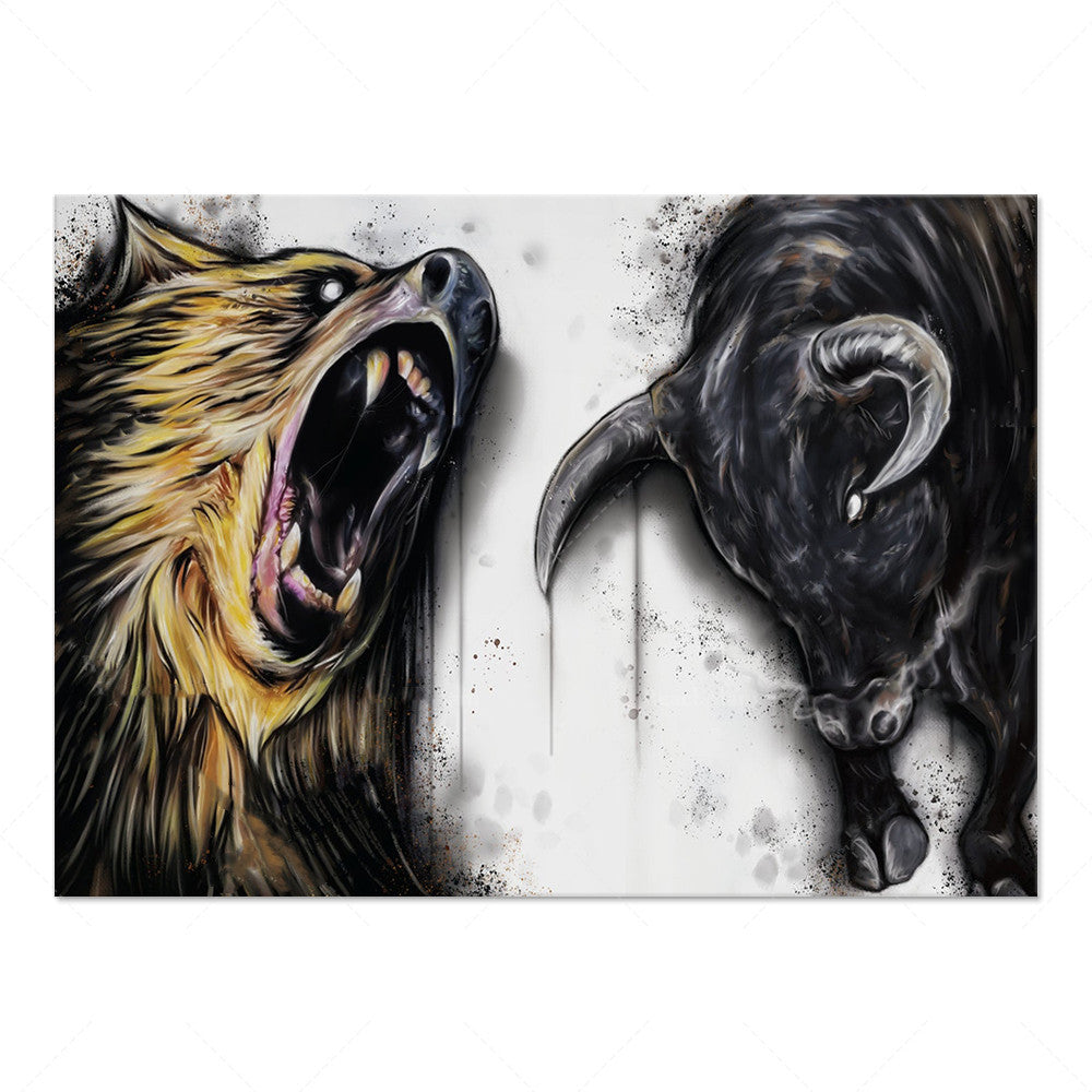 Bull Art Poster Canvas Painting