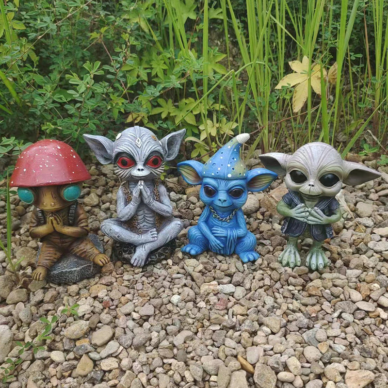 Halloween Garden Decoration Alien Statue Garden Garden Garden Decoration