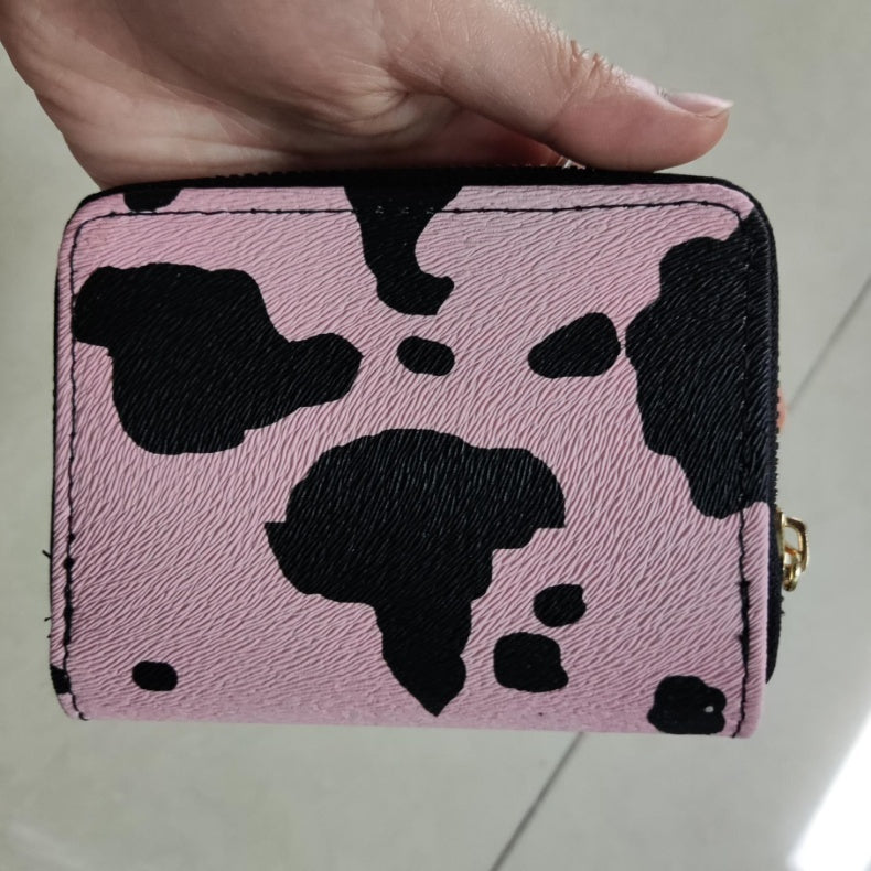 Women's Fashion Korean Version Of Western Style Cow Pattern Chain Lipstick Bag