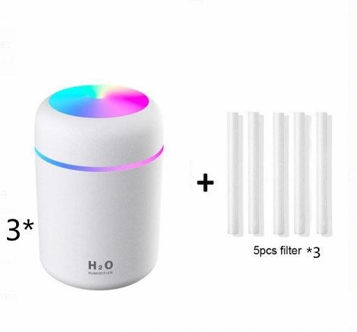 Home Car Charging Colorful Air Humidifier Usb Water Replenishment