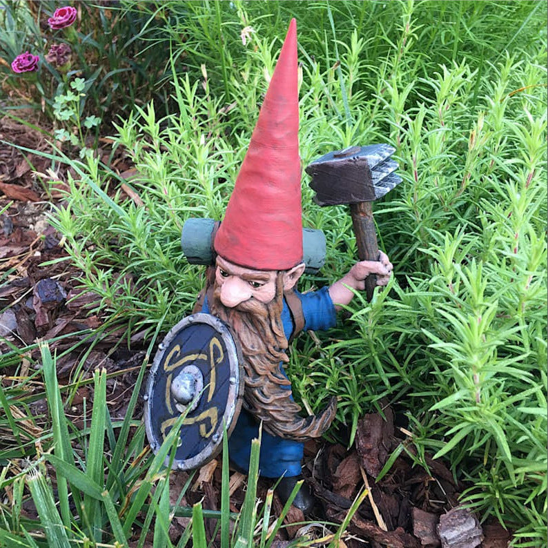 Defender Gnome Outdoor Garden Decorative Resin