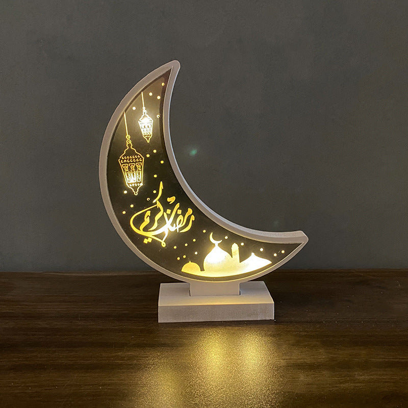 New Handicraft Decoration Moon Ornament Wooden Gift