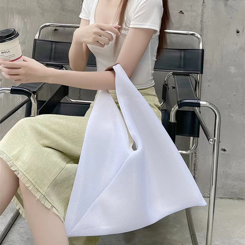 Colorful Paneled Mesh Hollow Handheld One-shoulder Underarm Bag