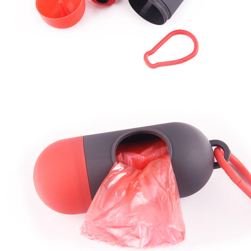 Portable Pill Garbage Box Poop Picking Bag Dog Set