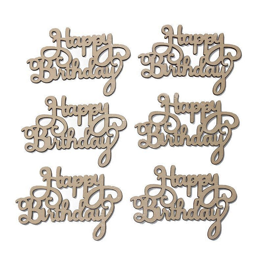 Woodchip Letters Wooden Happy Birthday Wooden