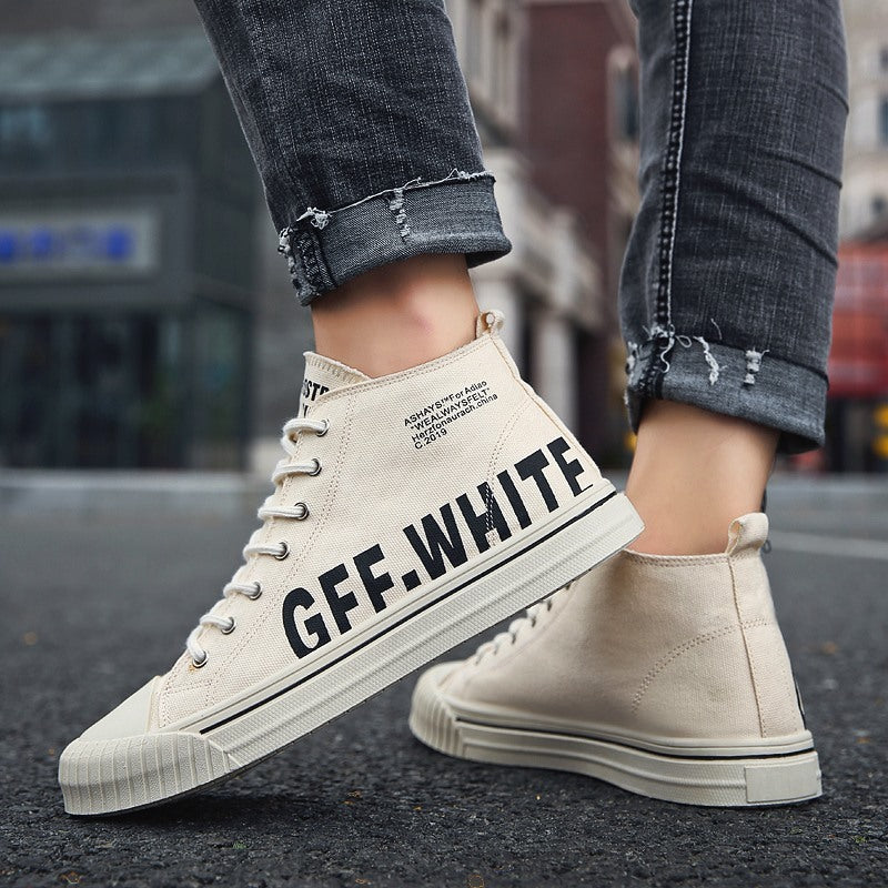 High top canvas shoes