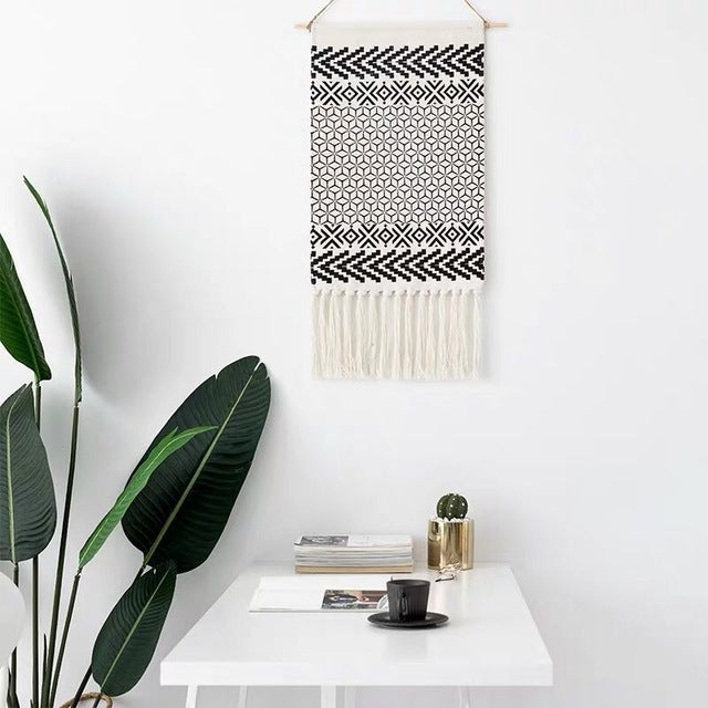 Hanging tassel tapestry