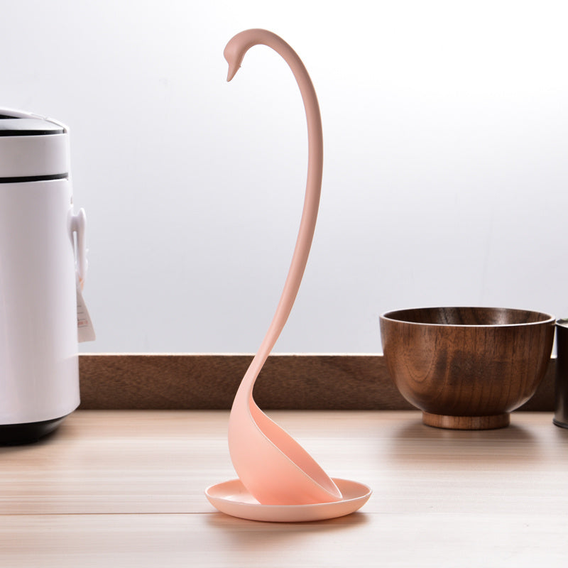 Stand-up swan rice cooker spoon