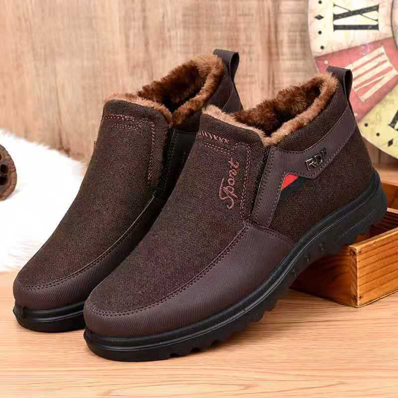 Dad Cotton Shoes Non Slip Soft Sole Ankle Boots