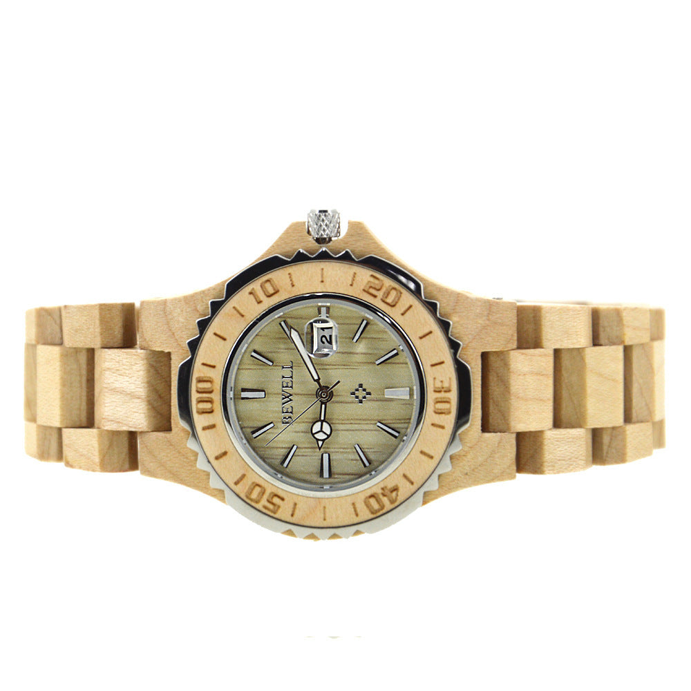 men Wooden quartz watch