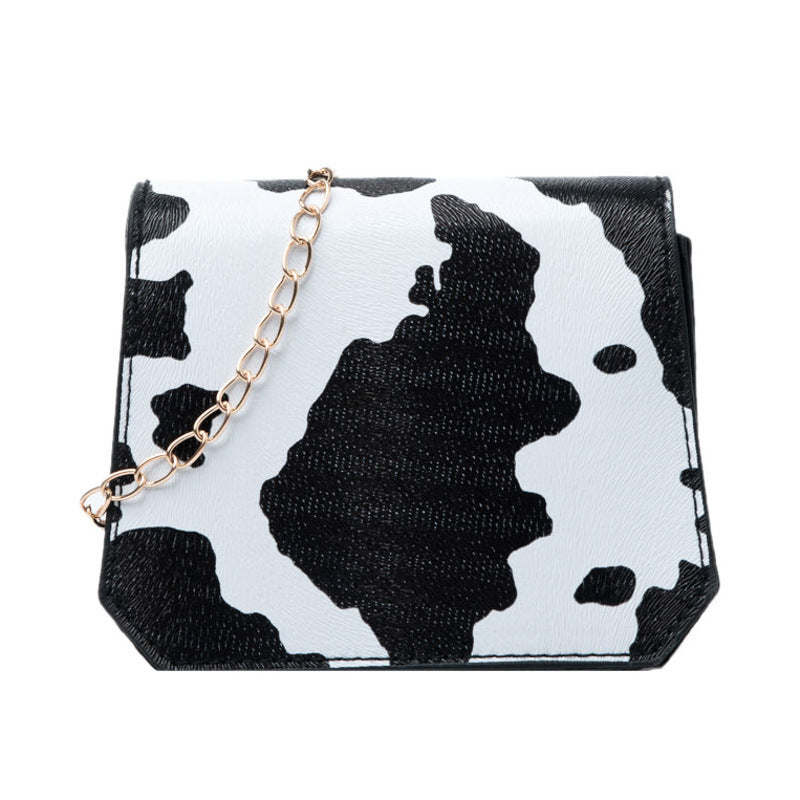 Women's Fashion Korean Version Of Western Style Cow Pattern Chain Lipstick Bag