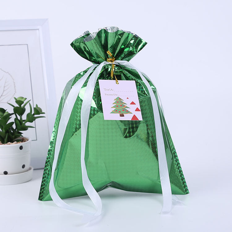 Christmas Gift Wrapping Bag Drawstring Decoration