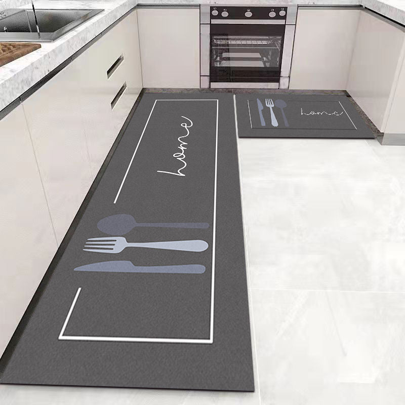 Kitchen Floor Absorbent Oil Absorption Carpet Bedside Rug Non-slip Mat