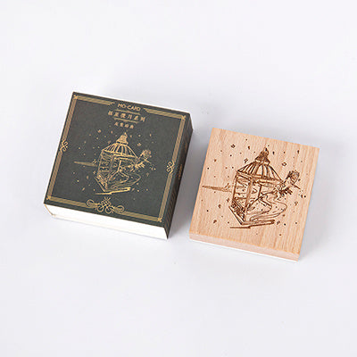 Craft wooden rubber stamp