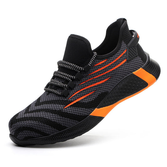 Steel Toe Safety Shoes Men's Anti-Smashing and Anti-Piercing Safety Shoes Flying Knitted