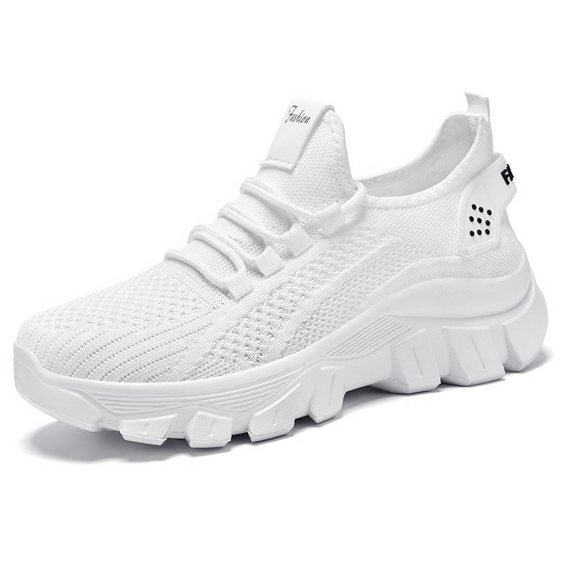 Women's Sneaker Breathable Running Thick Bottom Wear-resistant Casual Shoes