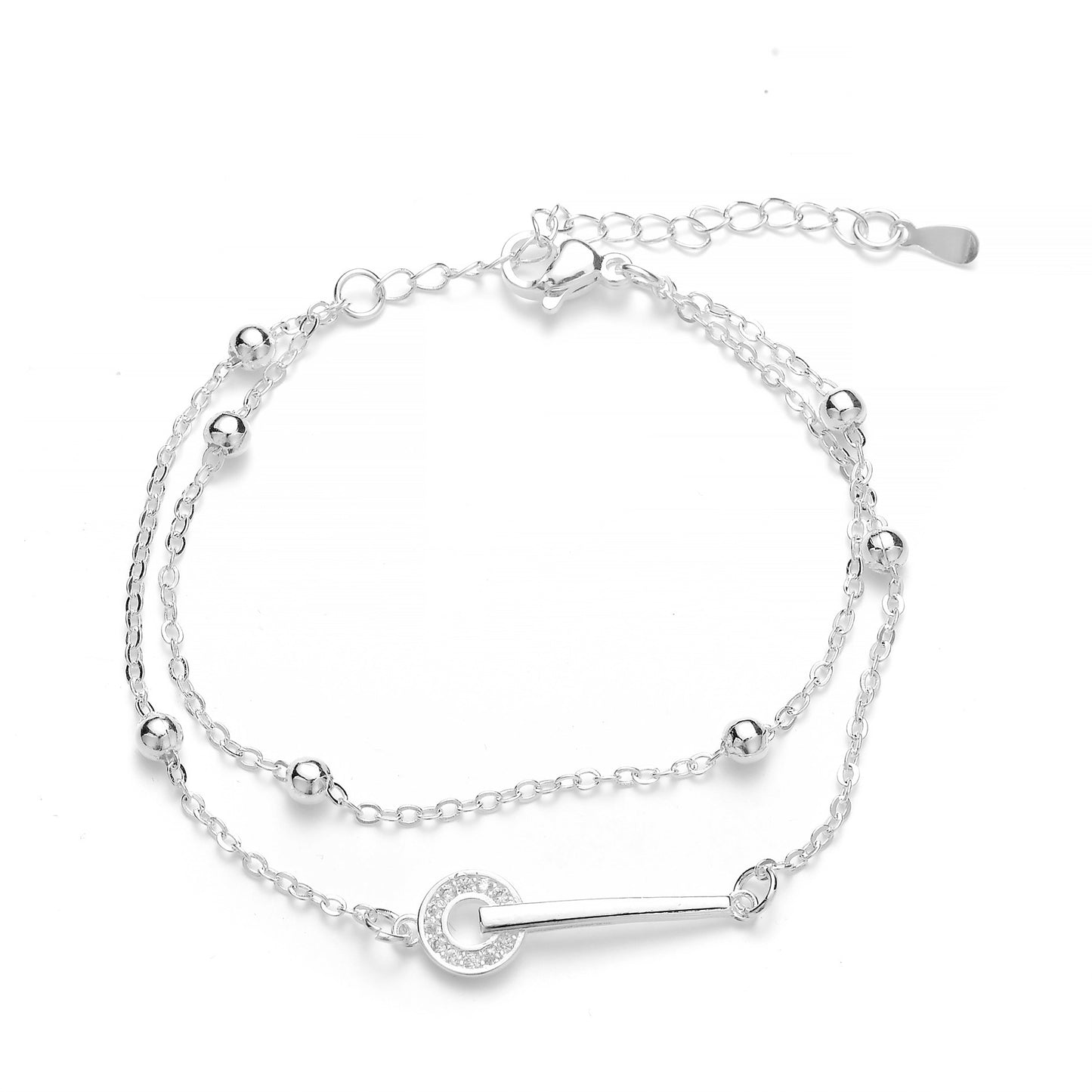 Double-layer Twin Ring Bracelet For Women