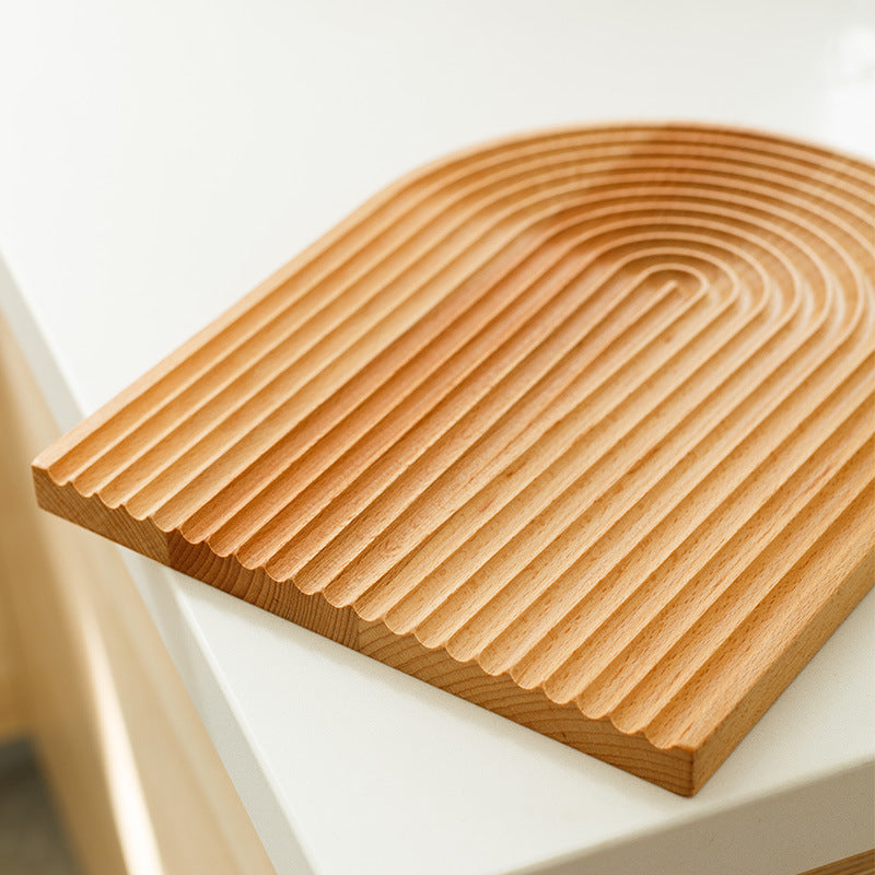 Geometric wooden tray