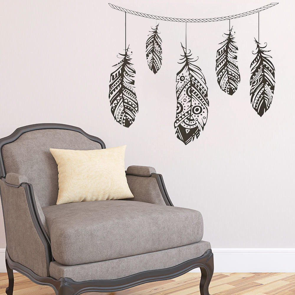 Creative minimalist feather wallpaper decoration