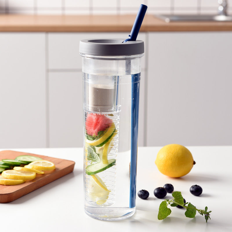 Multifunctional water cup with straw