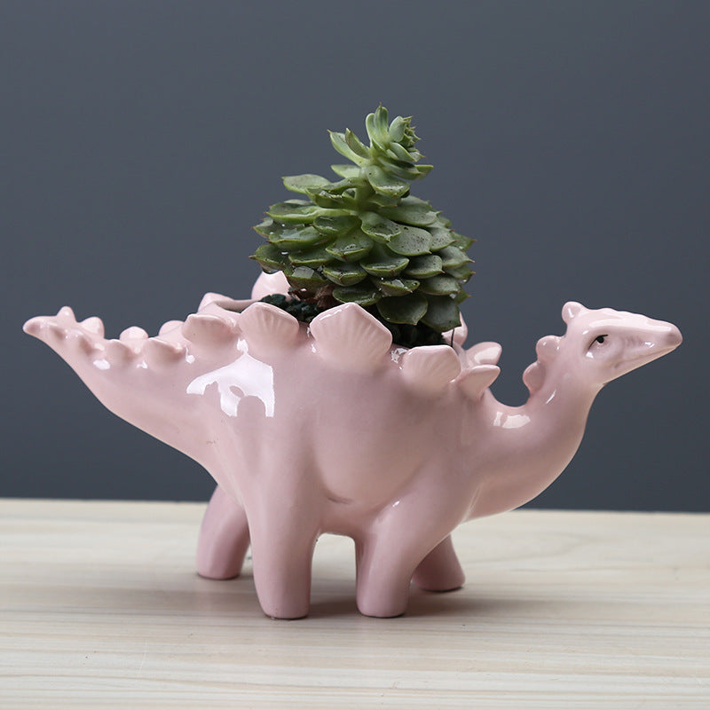 Dinosaur Succulent Flower Pot Home Gardening Indoor Ceramic Flower Pot