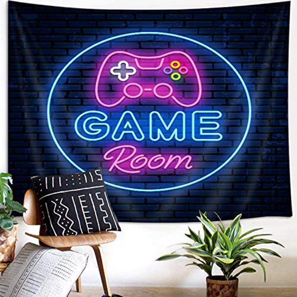 Men's Gaming Tapestry Cool Neon Gaming Wall Hanging